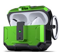 DASFOND Coque pour AirPods Pro - Protection Totale et Style Élégant Étui Robuste Anti-Chocs avec Clip de Verrouillage Sécurisé Compatible avec Airpods Pro 2023/2022/2019, Vert Herbe