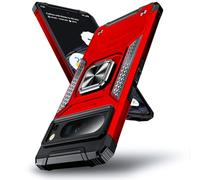 DASFOND Coque pour Google 8 Pro, Housse de Protection Antichoc de Qualité Militaire, Etui avec Anneau Métallique Améliorée [Support Magnétique], Compatible avec Google 8 Pro 6,1 Pouces, Rouge
