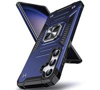 DASFOND Coque S23 FE, Housse de Protection Antichoc de Qualité Militaire, Etui avec Anneau Métallique Améliorée [Support Magnétique], Compatible avec S23 FE 6,4 Pouces, Bleu