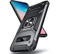 DASFOND Funda Galaxy S10 Plus, Funda Protectora de Grado Militar Para teléfono Con Soporte de Anillo de Metal Reforzado [Soporte de Montaje magnético] Compatible Con Samsung Galaxy S10 Plus, Negro