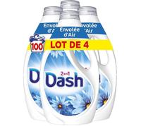 Dash 2en1 Lessive Liquide, 100 Lavages (4 x 25 Lavages), Envolée d’Air
