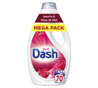 Dash 2en1 Lessive Liquide, Jasmin et Rose de Mai, 70 Lavages, 3,15 L, Fabriqué en France