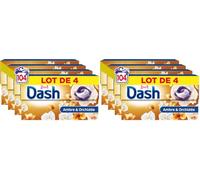 Dash 2en1 PODS, Lessive En Capsule, 104 Lavages (4 x 26 Lavages), Souffle Précieux, 3 SEMAINES DE FRAÎCHEUR* AVEC L’ADOUCISSANT LENOR, Fabriquée En France, Dash 2in1 (Lot de 2)