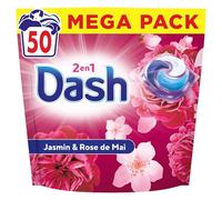 Dash 2en1 PODS Lessive en capsule Jasmin & Rose de Mai x50