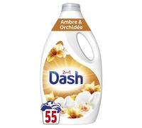Dash 2in1 Lessive Liquide 55 Lavages, Souffle Précieux, Avec une Touche d’Huiles Essentielles et de Lenor, Fabriquée en France
