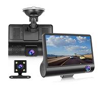 Dash Cam Avant Et Arrière, 1080p 170° Wide Angle 4 inch Car Dvr Video Dash Cam Recorder Camera avec Vision Nocturne, Capteur G, Enregistrement en Boucle Et Détection De Mouvement.