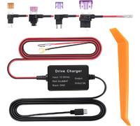 Dash Cam Hardwire Kit Haute Sécurité 24H Surveillance pour rétroviseur GPS Navigator Radar Détecteur Type C