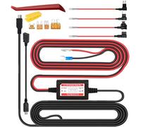Dash Cam Hardwire Kit,Mini/Micro USB Hard Cable Car Kit,DC 12V-24V to 5V,Comes with ACU/ACS/ACN Mini/ACZ Micro 2Fuse,11.6V Real Battery Drain Protection