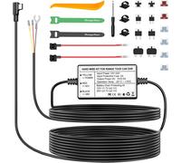 Dash Cam Hardwire Kit, USB-C Power Cord for Car Dashboard Camera Charger 12V-24V to 5V, 3 Cores, 4 Types/8 Adapters and 4 Fuses