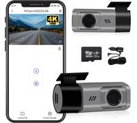 Dash Cam WiFi HD 4K Car Camera, Car Front Camera, Equipped with 32GB SD Card with Night Vision Function, Parking Monitoring, WDR, Loop Recording
