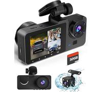 Dash Camera for Cars,4K Car Camera Full UHD Dash Cam Front Rear with Free 32GB SD Card,Built-in Super Night Vision,2.0'' IPS Screen, 170°Wide Angle,WDR, Loop Recording, 24H Parking Mode