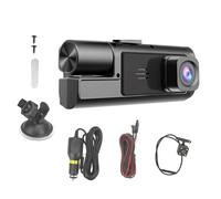 Dash Cams | Caméra de tableau de bord et arrière | Système d'enregistrement vidéo 1080p avec lentille intelligente Moniteur automatique 3 canaux pour conduite, voyage, stationnement, camion