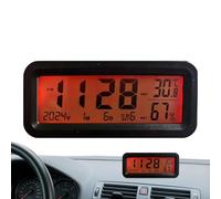 Dash Clock,Luminous Small Humidity Monitor | Automatic Backlight Car Dash Clock,for Truck Auto Automotive Scooter Sedan Pickup SUV Console Air Vent Driving Road Trip