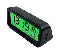 Dash Clock - Small LED Humidity Monitor, Luminous Automatic Backlight Dashboard Clocks, Portable Adhesive Electronic Car Clock | For Truck Auto Automotive Scooter Sedan Pickup SUV Console Air Vent