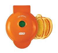 DASH DMWP001OR Mini machine à gaufres individuelles, hash browns, chaffles cétogènes avec surfaces faciles à nettoyer, anti-adhésives, 10,2 cm, citrouille orange