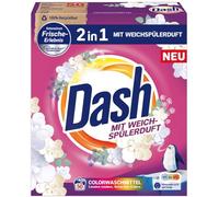 Dash Lessive couleur 2 en 1 avec parfum adoucissant en poudre - 3 kg (environ 50 lavages)