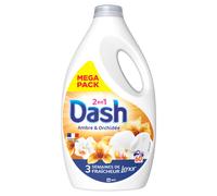 DASH Lessive liquide 2-en-1 ambre et orchidée - 2,7 L