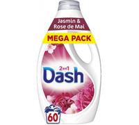 DASH Lessive Liquide 2en 1 Jasmin &amp Rose de Mai le bidon de 2700ml