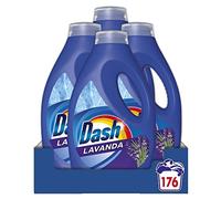 Dash Lessive Machine à laver liquide, 176 lavages (4 x 44), lavande, impossible contre les taches à chaque lavage, brillance pour tous les cafés, efficace même à basse température