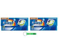 Dash Pods Classico Lot de 2 flacons de lessive en capsules, 31 lavages - Garantit une propreté irréprochable contre les taches + porte-clés Beni Culinari gratuit