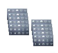 Dashboard Button Stickers 13x8cm White Vinyl Labels Car Control Panel Decals 13x8cm pour Easy Peel Apply White Switch Label Stickers 13x8cm for Dashboard Car Button Stickers 13x8cm Clear Text(3PCS)
