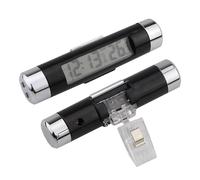 Dashboard Clock - Accurate Air Outlet Watch, Multifunctional 2-in-1 Car And Temperature Gauge | Blue Backlight Display For Vehicle Dashboard, Auto Interior Accessory, Travel, Time Temp Monitor