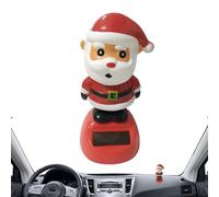 Dashboard Decorations - Christmas Dancing Santa Figurines, Solar Powered Holiday Ornament, Festive Seasonal Car Interior Toy, Decorative Display Accessory | For Office Home Party Shelf Indoor Table De
