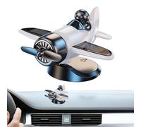 Dashboard Decorations for Car - Solar Airplane Ornament with Rotatable Figurine | Solar-Powered Auto Rotating Airplane Model for Car Interior Dashboard Center Console fôr Travel