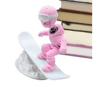 Dashboard Decorations - Inertia Car Interior Accessories | Vehicle Ornament Dashboard Sculpture | 3D Printed Skiing Man Figurine For Truck SUV Car, Home Office Desktop Shelf, Long Driving Commuting Tr