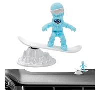 Dashboard Decorations - Inertia Car Interior Accessories | Vehicle Ornament Dashboard Sculpture | 3D Printed Skiing Man Figurine For Truck SUV Car, Home Office Desktop Shelf, Long Driving Commuting Tr
