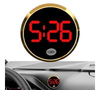 Dashboard Digital Clock - Compact Automotive Interior Timekeeper, Battery Powered Circular Design - Heat Resistant Polymer, Night Vision Visibility, for Trucks & RV Cabins