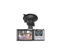 Dashcam 3 Caméras Embarquée pour Voiture avec Microphone et Haut-parleur Partel Noir
