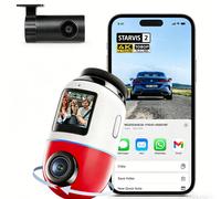Dashcam 4K 70mai Omni X800-2 Avant et Arrière 4K+1080P, Caméra de Voiture Vue Complète 360° avec Sony STARVIS 2, 4K 60FPS, Vision Nocturne HDR, Détection de Mouvement par IA, GPS Intégré, 4G LTE, WiFi