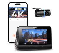 Dashcam 4K Avant et Arrière 70mai A810-2, Dashcam UHD 4K Réelle avec Sony STARVIS 2, Vision Nocturne HDR, Détection de Mouvement par IA, GPS Intégré, Support 4G LTE, ADAS, Mode Parking 24H, Contrôle V
