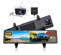 Dashcam 4K avec Écran Tactile 12” - Double Caméra Avant/Arrière, GPS Intégré, Capteur G, Vision Nocturne, Installation Facile