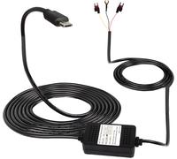 Dashcam ACC Hardwired Kit, Micro USB Hardwired Dashcam Kit Step Down Cable, 12V - 24V to DC 5V 3A Car Charger Power Cable for GPS Car Camera ¿ 3.5 m