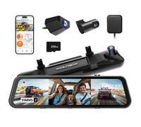Dashcam avant arrière WOLFBOX G900Tripro 3 voies 4K+1080P+2.5K, WiFi 5.8GHz, STARVIS 2, Vision Nocturne, G-Sensor, 256Go