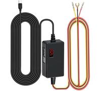 Dashcam Hardwire 12V-24V to 5V 3A Wiring Kit with Voltage Indicator, Adjustable Voltage, 24H Parking Mode, Battery Discharge Protection, Type C, Start and