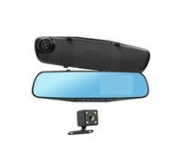 Dashcam Rétroviseur Avant Arrière HD 1080P Ecran 4 pouces Micro Bouton Noir