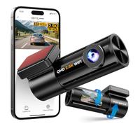 Dashcam Voiture Avant 2.5K, WiFi Dashcam avce 24H Moniteur de Station,1.47" IPS Camera Voiture, 170° Ultra Grand Angle, Enregistrement en Boucle, Contrôle de I'application, WDR, Night Vision,Capteur G