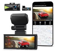 Dashcam Voiture Avant arrière 4K + 2K, 5 GHz WiFi & GPS, Dash Cam avec écran Tactile de 3,16 Pouces, Camera Voiture Enregistreur Jour et Nuit, Grand Angle de 170°, WDR, capteur G et Enregistrement en