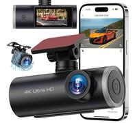Dashcam Voiture Avant Arriere: 4K+2K 5G WiFi Camera Voiture Embarquée,Carte SD 64G- Écran HD 3" avec App Contrôle Vision Nocturne - Convient à Tous Les Véhicules Installation Facile (V6)