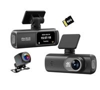 Dashcam Voiture Avant Arriere: 4K+2K 5G WiFi Camera Voiture Embarquée,Carte SD 64G - Écran HD 3" avec App Contrôle Vision Nocturne - Convient à Tous Les Véhicules Installation Facile (V22)