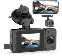 Dashcam Voiture Dash Cam Caméra - 1080P Avant Arriere Surveillance sans Fil Caméra de Bord Embarquée Enregistreur Parking Mode WiFi App G-Capteur SD 32G 24H Enregistrement en Boucle Ginarelo