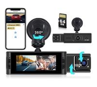 Dashcam Voiture - TWINBIRD RM - 1080P - Vision Nocturne - Wifi/App - Carte SD 64G