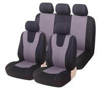 DASHENGFANG 9 Pièces Set Complet Housses De Siège Voiture, pour Isuzu D-Max (2012-2015) Housses Siège Avant Et Arrière Voiture, Auto Couvre Sieges Accessoires Interieur,5Seats-Gray