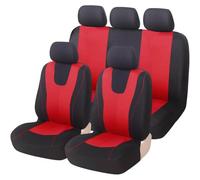 DASHENGFANG 9 Pièces Set Complet Housses De Siège Voiture, pour Isuzu D-Max (2012-2015) Housses Siège Avant Et Arrière Voiture, Auto Couvre Sieges Accessoires Interieur,5Seats-Red