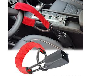DASHENGFANG Ceinture de Verrouillage du Volant, pour Renault Clio V / 5 2019-2024 Ajustement Antivol De Voitures, Antivol de Volant Voiture pour la Sécurité Voiture,Red