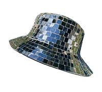 DASHIELL 2022 Glitter Disco Bob Chapeau | Chapeau de Seau à Paillettes Scintillantes Disco Decor - Chapeaux Classiques de Boule de Paillettes de Miroir de Disco pour Les Hommes et Les Femmes,