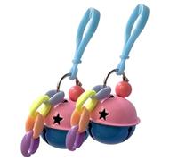 DASHIELL Jouet de cloche de cage à oiseaux, cloche de jouet d'oiseau - Jouets de perruche 2 pièces pour cage,Grand jouet à mâcher pour calopsittes, jouet interactif amusant pour oiseaux, pour créer un
